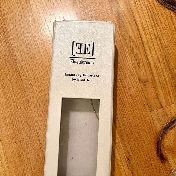 EUC EE Elite Extension HerStyler Instant Clip Hair Extensions 100% Human Hair - Picture 3 of 5